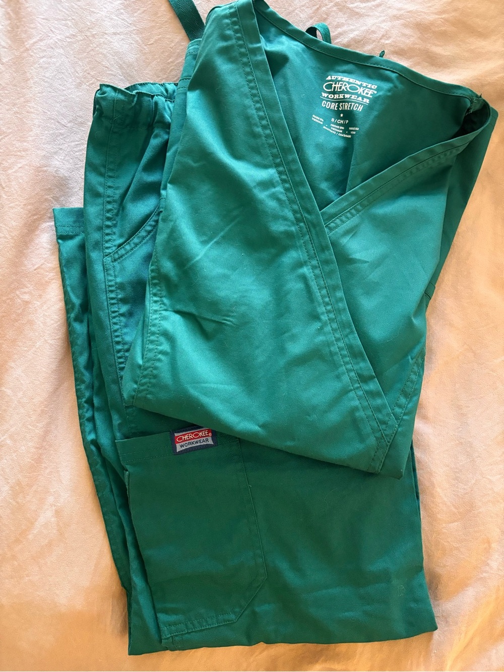 Cherokee Women's Teal Green Scrub Set